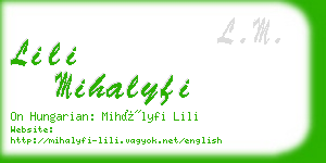 lili mihalyfi business card